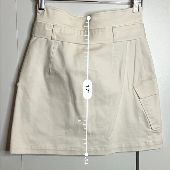 Line & Dot - Off white Cargo mini skirt with belt - XS - Picture 4 of 6